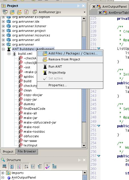 Node menu